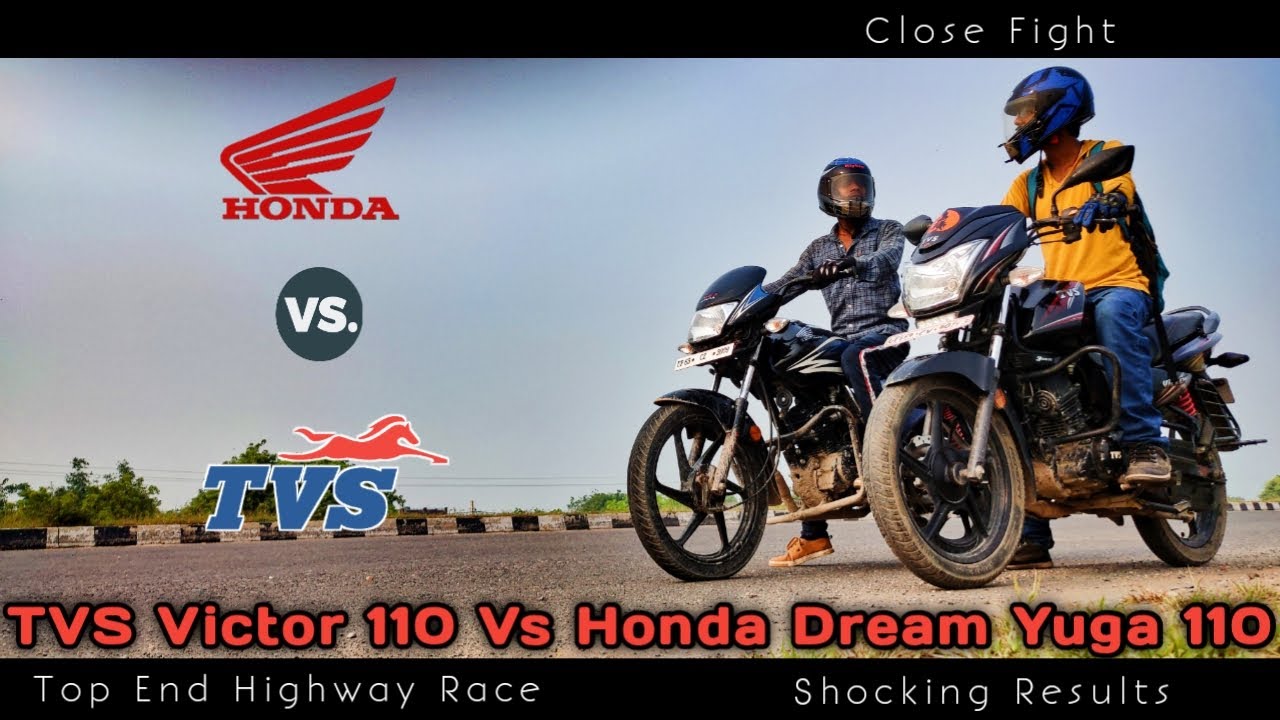 Honda Dream Yuga Vs TVS Victor | Top End | Drag Race | Close  Fight Shocking Results | UP65 Racers