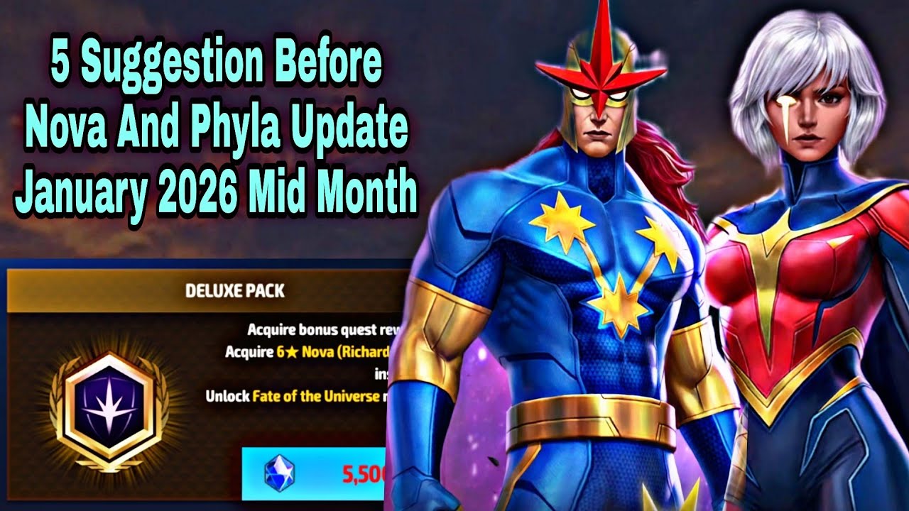 5 советов перед обновлением Новы и Филы в середине января 2026 года - Marvel Future Fight
