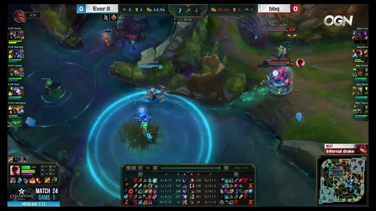 E8W vs BBQ Highlights Game 1 LCK SUMMER 2017 Ever8 Winners vs BBQ Olivers W3D2