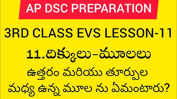 Ap dsc 2023 latest news today 3rd class evs lesson-11|దిక్కులు-మూలలు|#apdsc #apdsc2023 apdsc classes