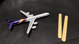 Thai Airways Airbus A340 | build airplane model from wooden sticks