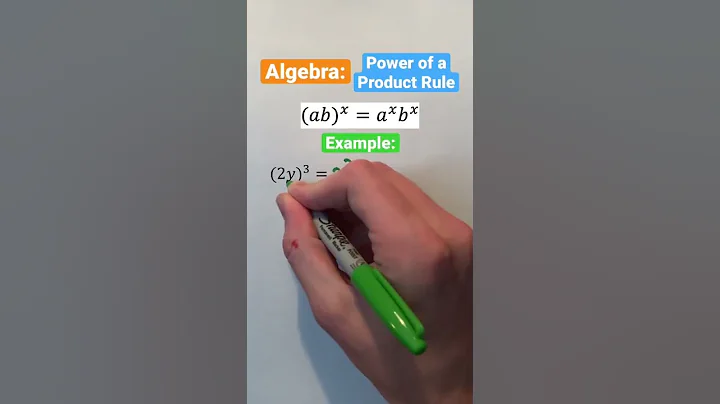 Algebra: Power of a Product Rule #Shorts #algebra #math #maths #mathematics #education #learn