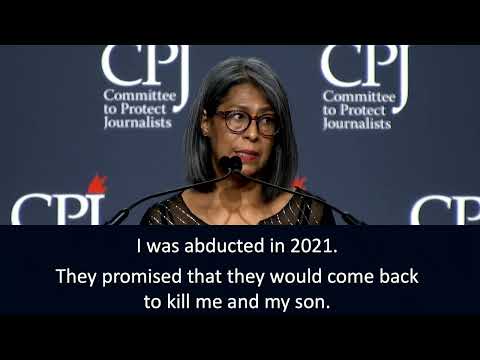 CPJ's 2023 International Press Freedom Awards: María Teresa Montaño's Speech