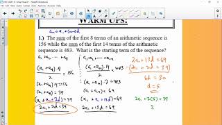 Arithmetic Sequences More Examples Video 1