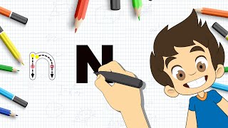 The Letter N | Learn Writing Letter N in English – ( N ) تعلم كتابة حرف