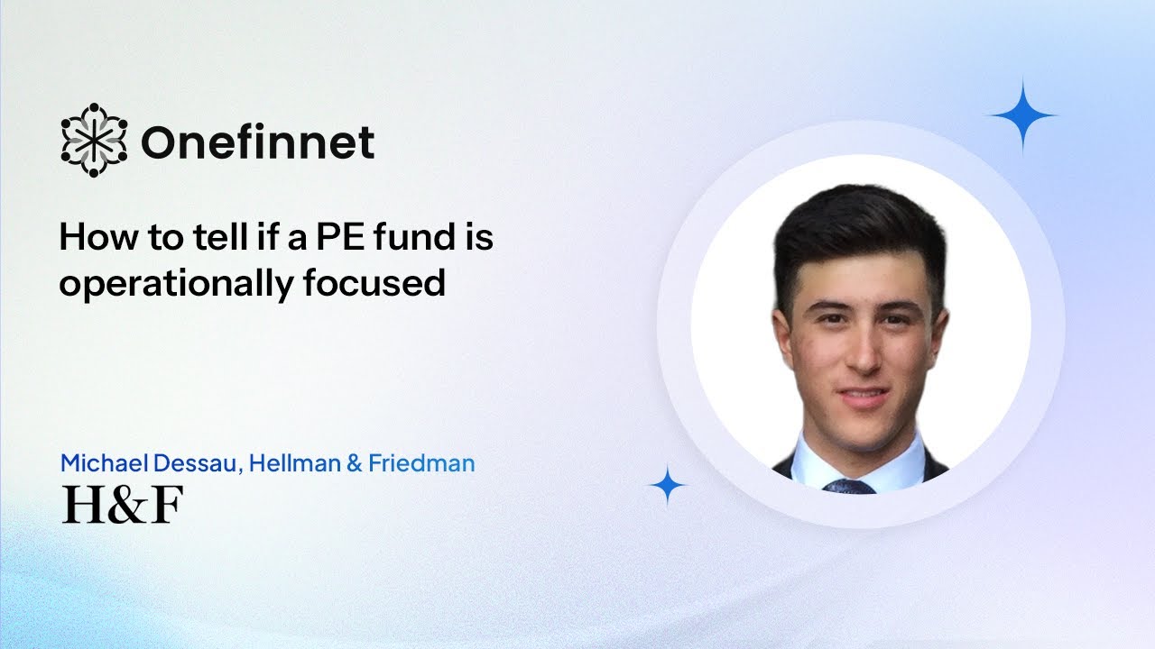 Operationally Focused PE Funds - Michael, Hellman & Friedman Private Equity & Goldman Sachs IBD