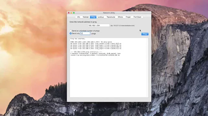 How to ping an IP address using an Apple Mac