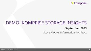 Komprise Storage Insights Unifies Storage and Data Management