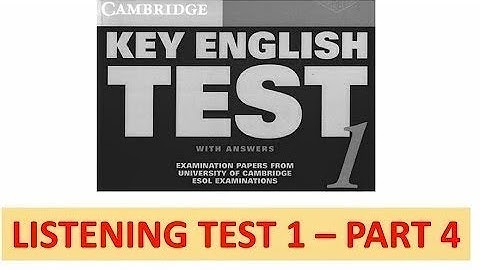 Cambridge KET 1 - Listening Test 1 Part 4 - with transcript