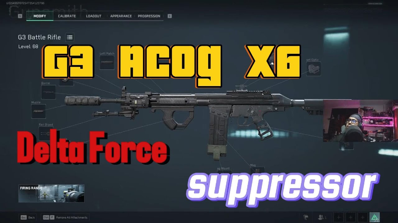 Project Delta Acog Delta Force Gunset G3 Acog X6 suppressor - YouTube