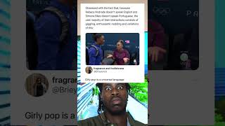 Famous Obsessed with the fact that, because Rebeca Andrade doesn't speak English and Simone Wealth