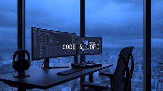 Coding with Lofi by the Rain 🌧️ Quiet High-Rise Workspace | Lofi Focus Mix