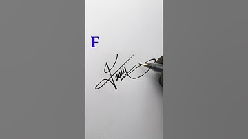 F letter signature making idea #calligraphy #designart #signaturestyle
