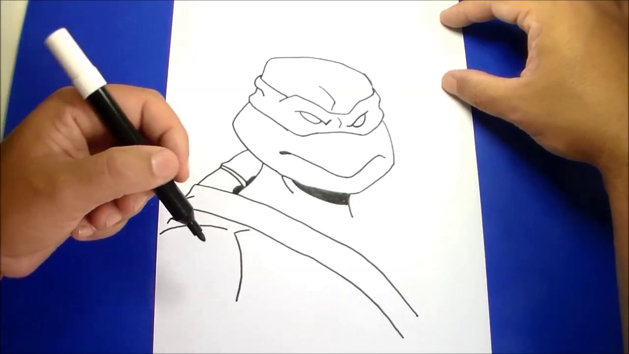 Como DESENHAR o LEONARDO das TARTARUGAS NINJA - Como DIBUJAR a LEONARDO de  las TORTUGAS NINJA - TMNT 