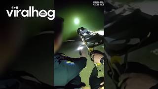 Phoenix Police Officers Pull Exhausted Dog From Dangerous Canal || ViralHog