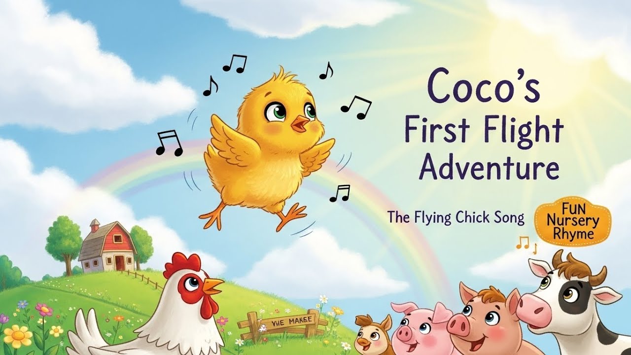 The Flying Chick Song 🌤️🎶 | Coco’s First Adventure Song for Kids | Fun Nursery Rhyme
