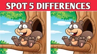 Spot 5 Differences in 20 Seconds | Spot 5 Difference Between two Images | Riddle Hunt