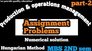 Celebrity Assignment problem || MBS 2nd semester || Production & operation management || part-2 Net Worth
