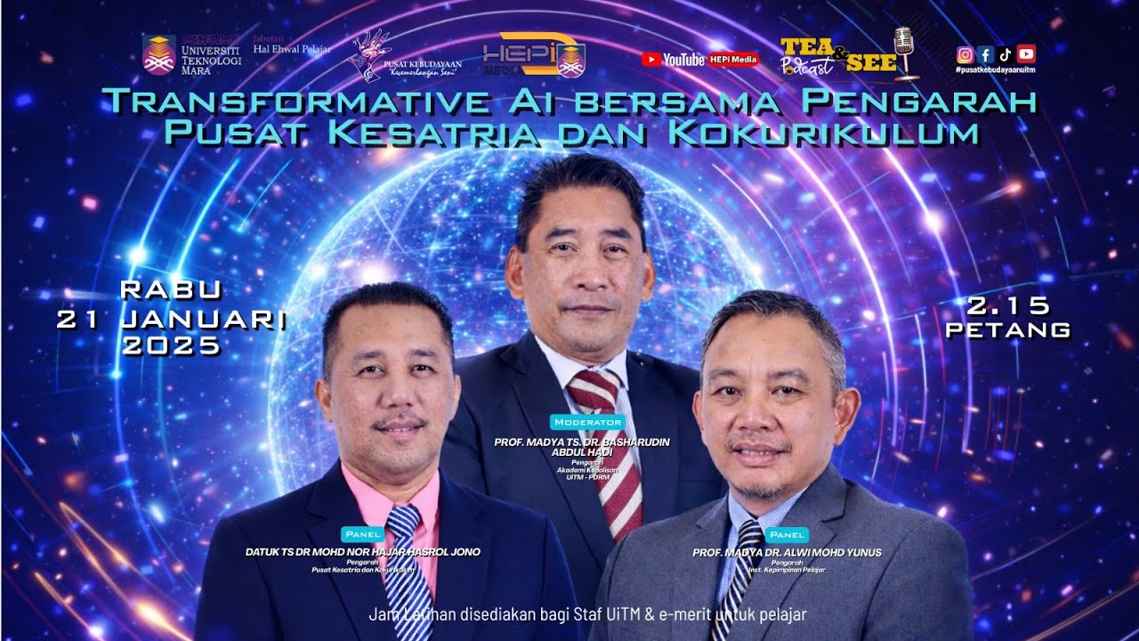 PODCAST TEA & SEE | SIRI 30: Transformative AI Bersama Pengarah Pusat Kesatria & Kokurikulum