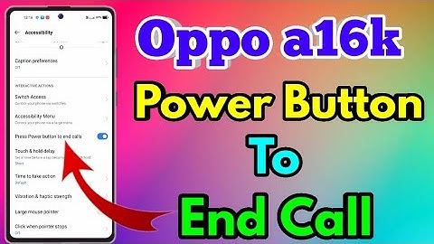 Power Button To End Call in Oppo a16k | Oppo a16k Power Button To End Call Kaise Kare