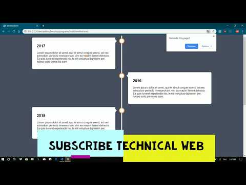 Timeline code with the help of HTML & CSS #technicalweb