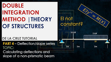 HOW TO CALCULATE SLOPE AND DEFLECTION OF A NON-PRISMATIC BEAM USING DOUBLE INTEGRATION | DE LA CRUZ