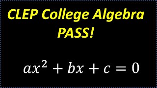 CLEP College Algebra