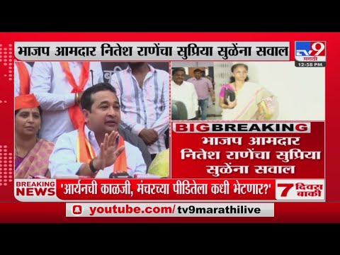 Nitesh Rane | शाहरुखच्या मुलाची काळजी , मग  मंचरमधील पीडितेला कधी भेटणार ? : नितेश राणे