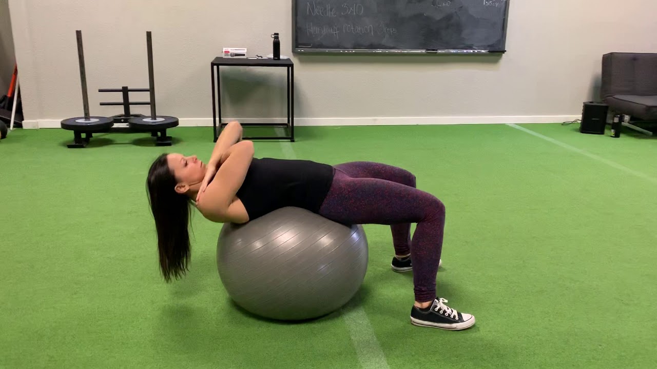 swiss ball crunch