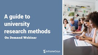 A guide to university research methods inc qualitative & quantitative research | UniTaster On Demand