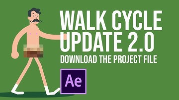 After Effects - Walk cycle animation - UPDATE / project file (Links below)