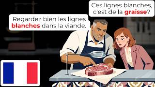 🇫🇷 15 Dialogues français pour A1-A2 | Chez le boucher 🥩