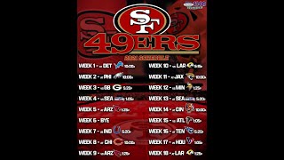 San Francisco 49ers Regular Season Schedule For 2021
