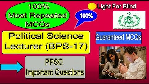 PPSC political science Mcqs | Most Important Mcqs For Lecturer 2021