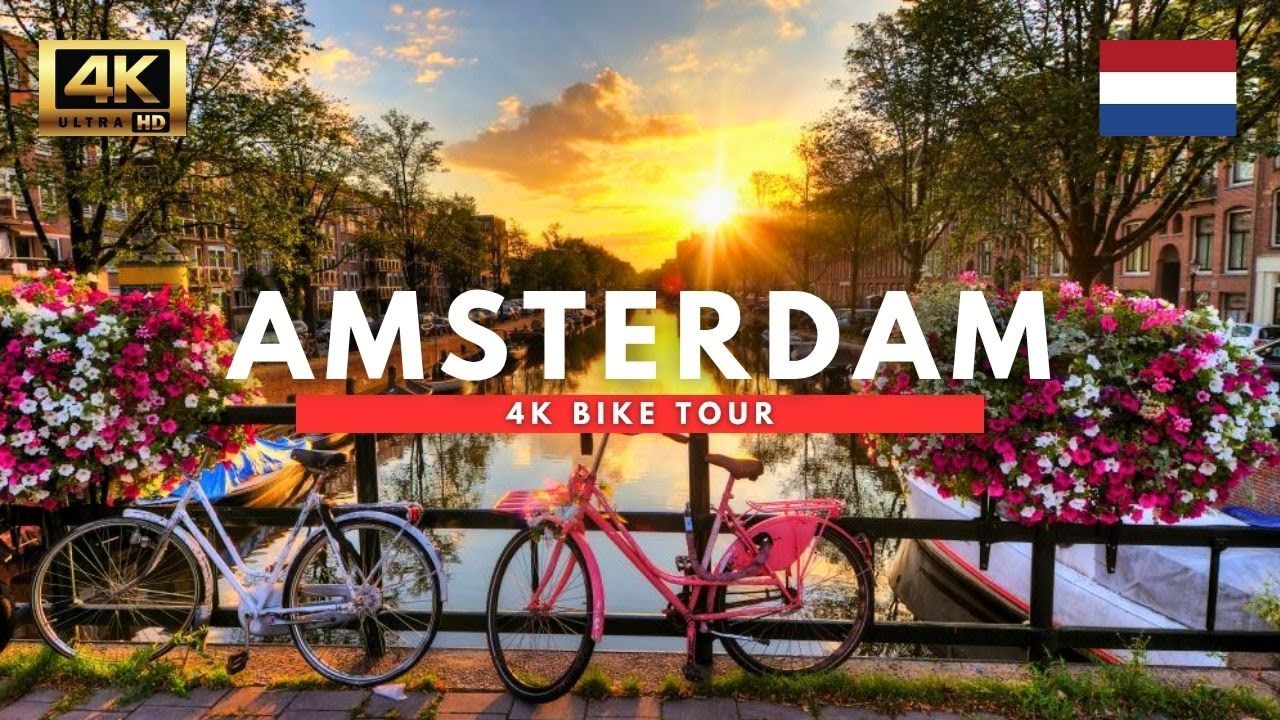 Amsterdam, The Netherlands  - 90 Minute Bike Ride through Forests, Lakes & Woodlands (4K)