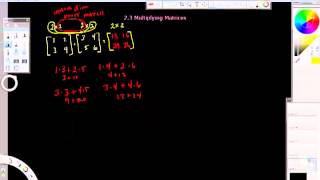 pre calc 2.3 multiplying matrices