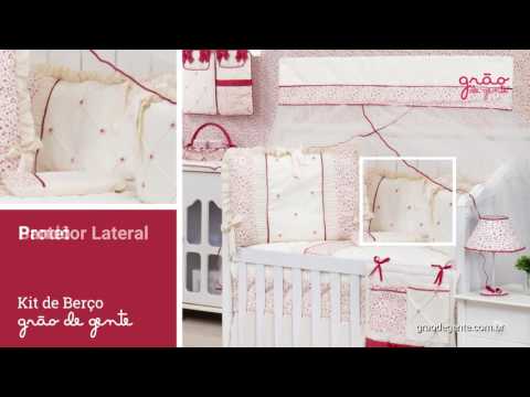 Kit Berço Floral Vermelho | Ref: 57263