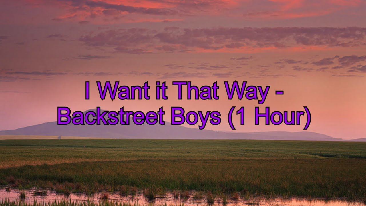 I Want it That Way by The Backstreet Boys (1 Hour w/ Lyrics)