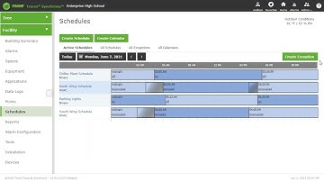 Scheduling Advanced Exceptions in Tracer Synchrony
