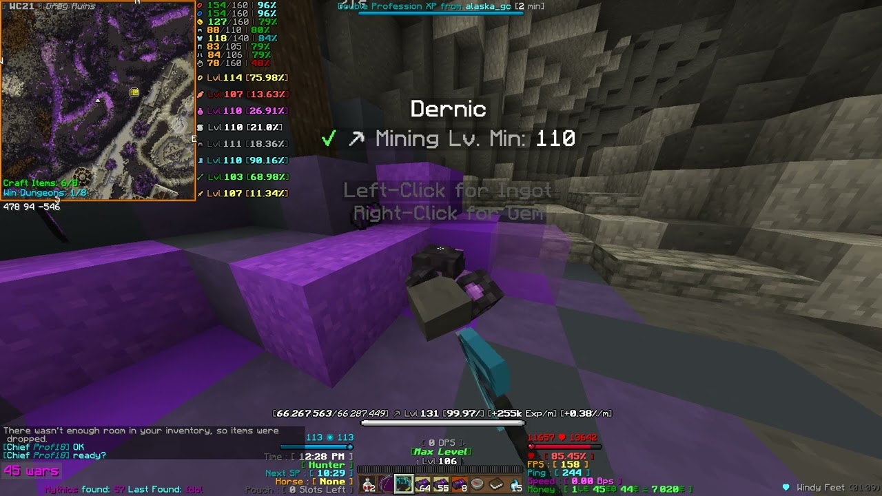 Wynncraft - Mining 132 (MAX)