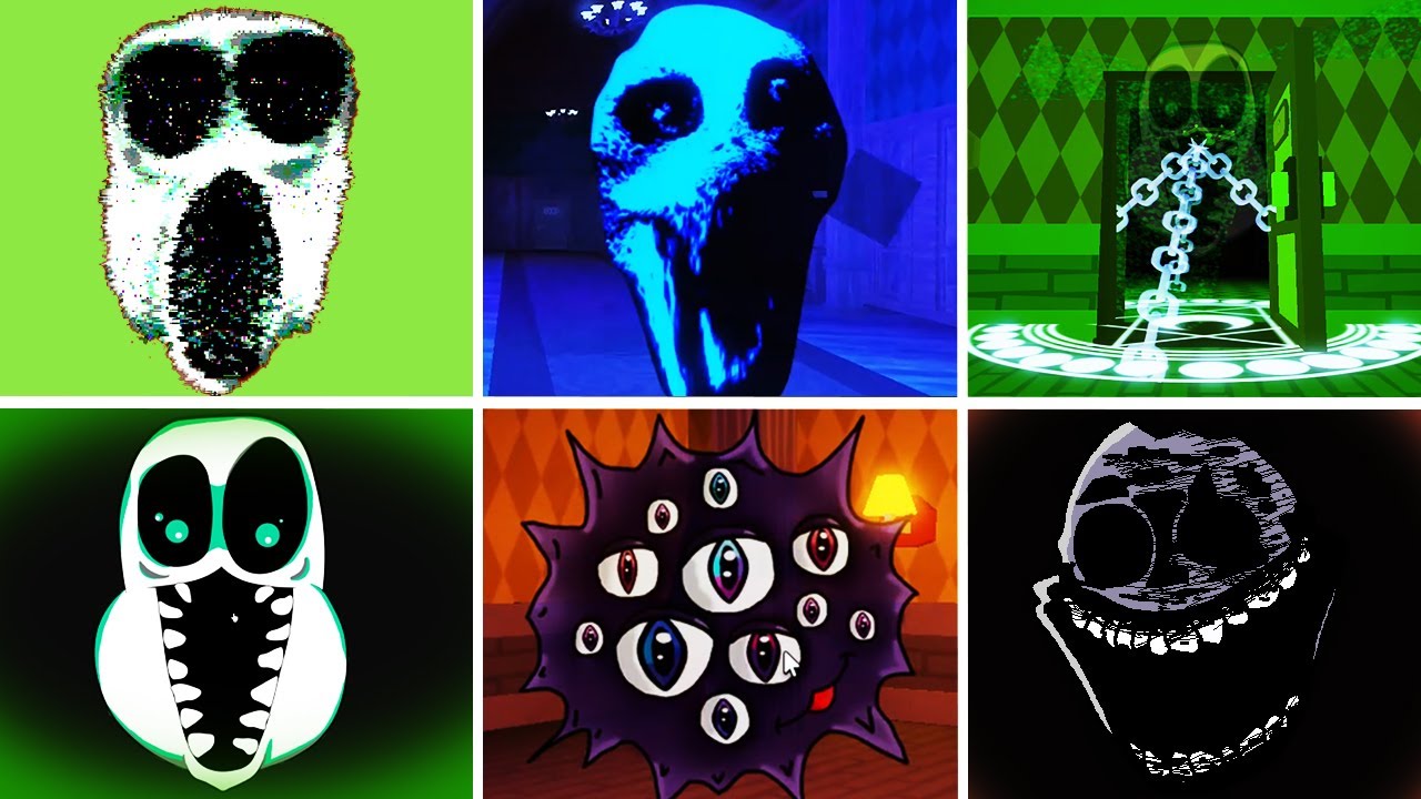 Doors Floor 2 VS Doors But Kawaii JUMPSCARES All Entities + Crucifix