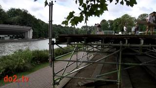 Kino im Park: Aufbau des größten Freiluft-Kinos in Deutschland