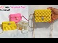 SIMPLE AND EASY WAY TO MAKE  A DIY MINI BEADED BAG (EASY TUTORIAL /HOW TO MAKE MINI BEAD BAG /PURSE