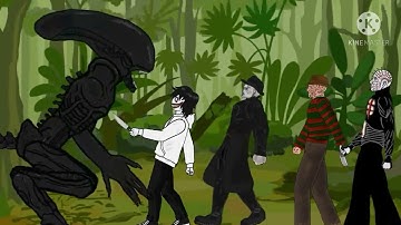 Uber Jason vs Alien, Predator vs Tyrant,  vs Jeff, Michael, Jason dv animations Drawing Cartoons 2