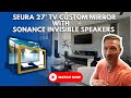 Seura 27’ TV Custom Mirror With Sonance Invisible Speakers | Huffman Construction Show Home