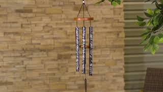 Black Etched Hand Tuned Wind Chime Scale of A (2WC2330)