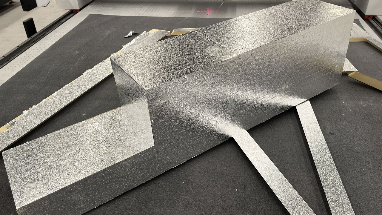 Efficient Production of Phenolic Air Ducts with CNC Knife Cutting Machine | Ideal for HVAC Systems