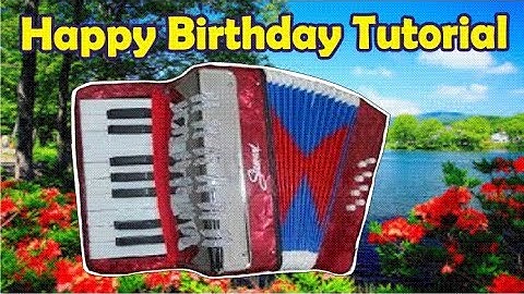 Primera Clase de Acordeón de Teclas Happy Birthay   Cumpleaños Felíz