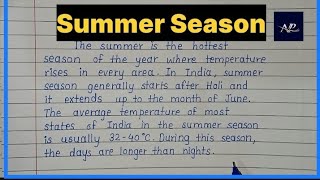 Essay on Summer Season/Summer Season Essay in English Writing