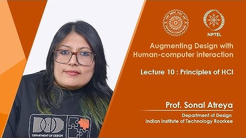 Lecture 10: Principles of HCI